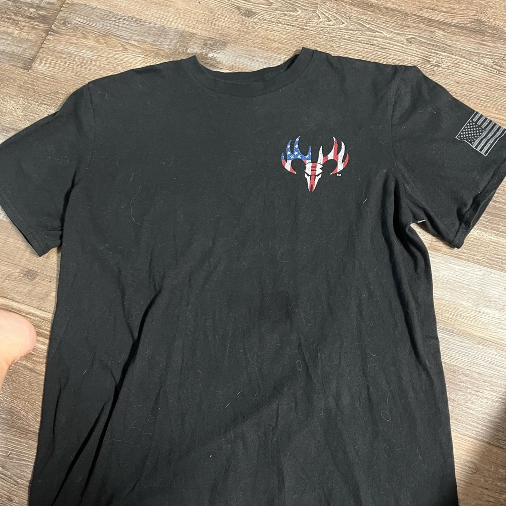 Black Short Sleeve Tee with Graphic Design